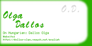 olga dallos business card